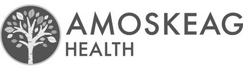 Amoskeag Health logo with a stylized tree in a circle to the left of the text, highlighting its partnership with ApprenticeshipNH.