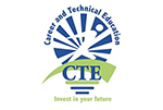 Career and Technical Education (CTE) logo with sunburst design and text: Invest in your future.