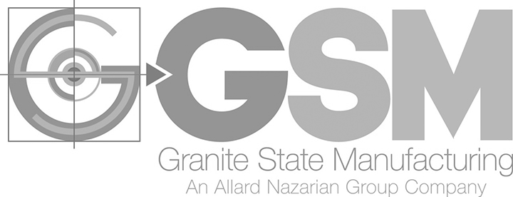 GSM Granite State Manufacturing logo with circular design and company name in bold, gray letters.