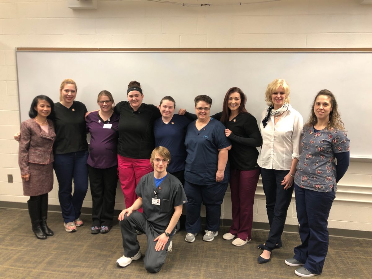 Catholic Medical Center (CMC) Medical assistant apprentices are recognized for completing classroom portion of the program.