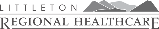 Logo for Littleton Regional Healthcare, featuring a mountain graphic above the name in gray tones, created in partnership with ApprenticeshipNH.