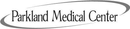 Parkland Medical Center logo with an elliptical swoosh surrounding the text, highlighting its partnership with ApprenticeshipNH.