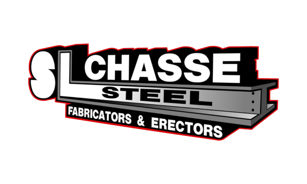 Chasse Steel logo with text Fabricators & Erectors on a stylized steel beam.