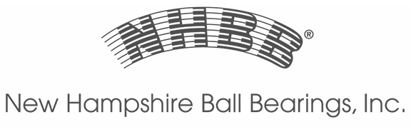 Logo for New Hampshire Ball Bearings, Inc. with stylized NHBB above the company name in text.